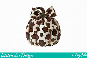 Coquette Pumpkin Png, an Illustration by Watercolor design