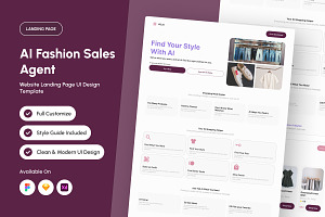 Velia AI Fashion Sales Agent Landing