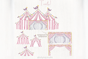 Pink Circus - vintage watercolor, an Illustration by Lolytop Studio (Thumbnail 6 of 8)