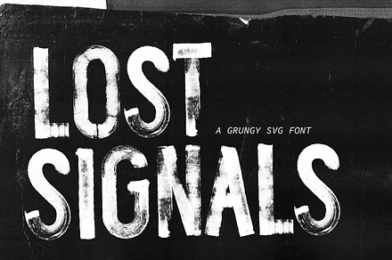 Lost Signals Grungy SVG Font, a Sans Serif Font by Nicky Laatz