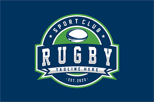 Rugby Logo Design Vector