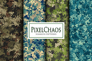 Pixel Chaos Digital Camo Patterns