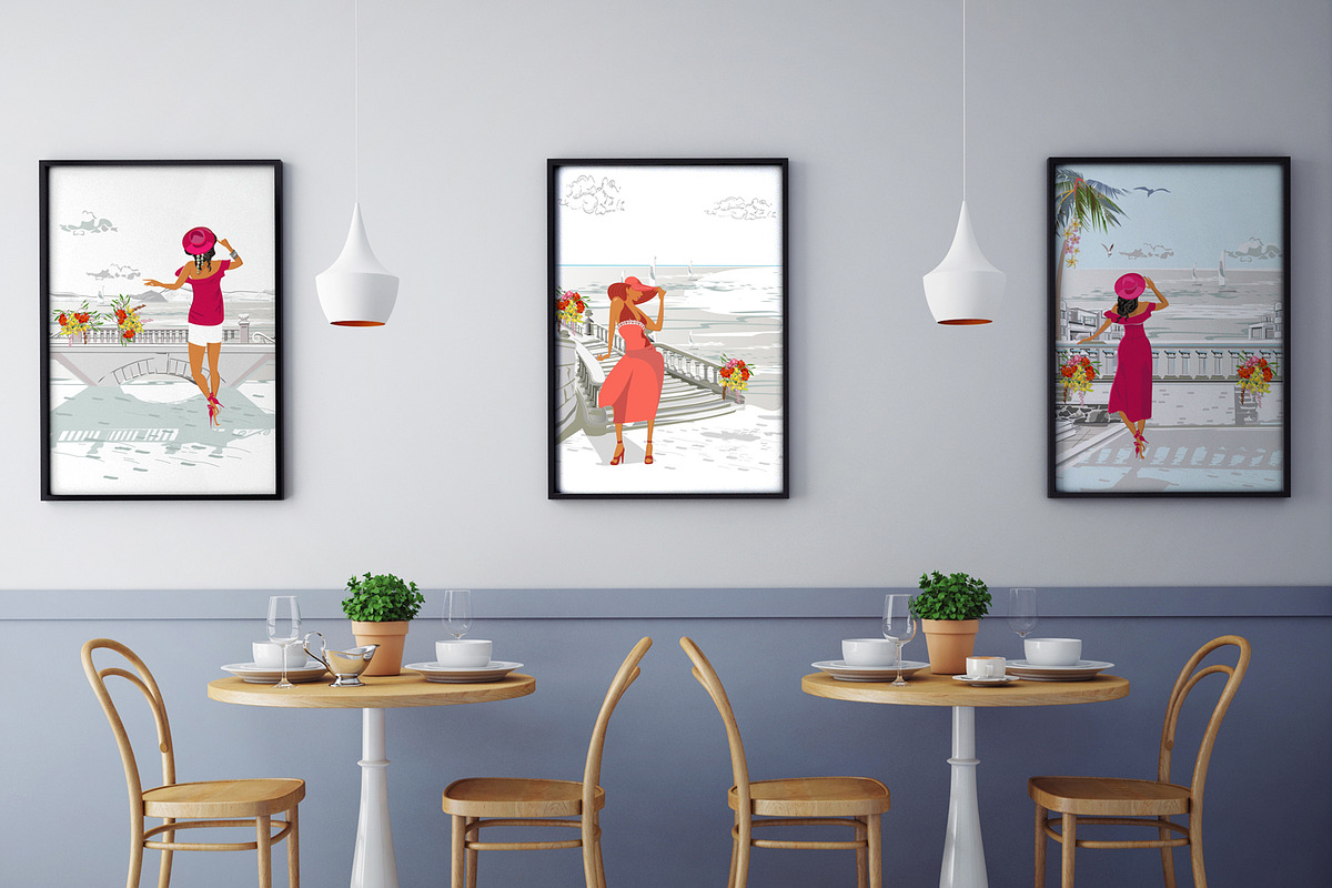 Beautiful woman in a red hat., a Food Illustration by Laifalight (Photo 2 of 8)