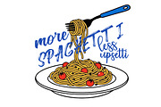 Funny Spaghetti Quote PNG, an Illustration by Canvas Craft (Thumbnail 1 of 6)