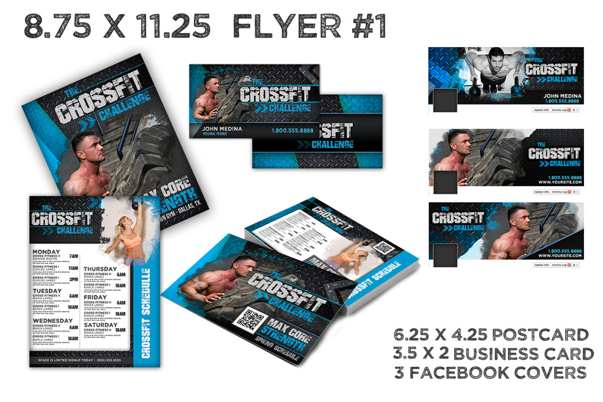 Workout Schedule Flyer Bundle Set, a Flyer Template by boca2600 (Photo 3 of 3)
