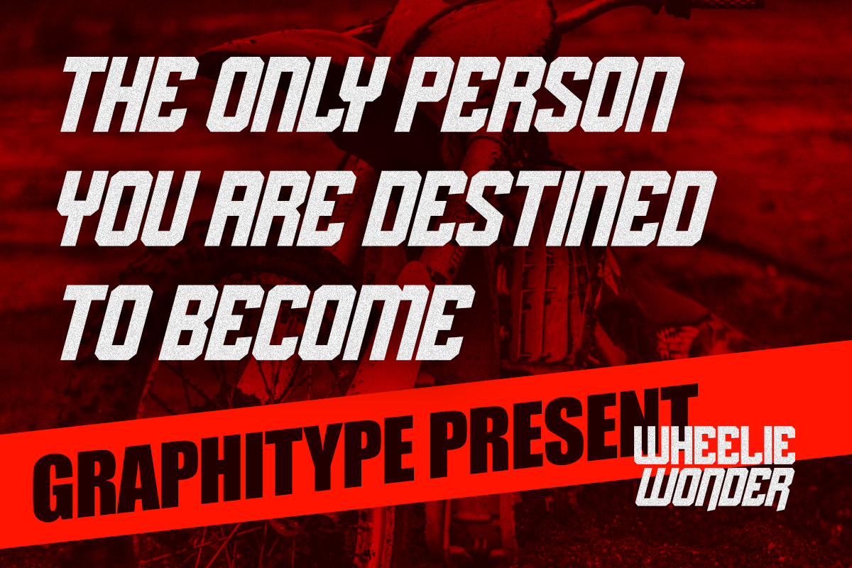 Wheelie Wonder - Sport Display Font, a Sans Serif Font by Illustraly Design (Photo 7 of 8)