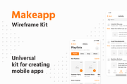 Makeapp Wireframe Kit, a Wireframe Template by Singlayn (Thumbnail 2 of 7)