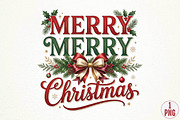 Merry Merry Christmas Sublimation, a Seasonal Illustration by DreamPrint404 (Thumbnail 1 of 6)