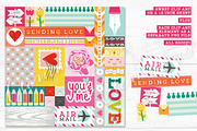 Love Letters digital scrapbook art, an Illustration by Katy Clemmans (Thumbnail 2 of 8)