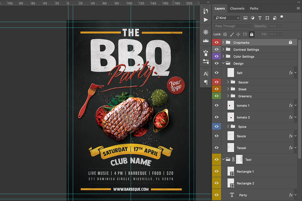 The BBQ Party Flyer, a Flyer Template by CREATIVE DUDE (Photo 5 of 5)