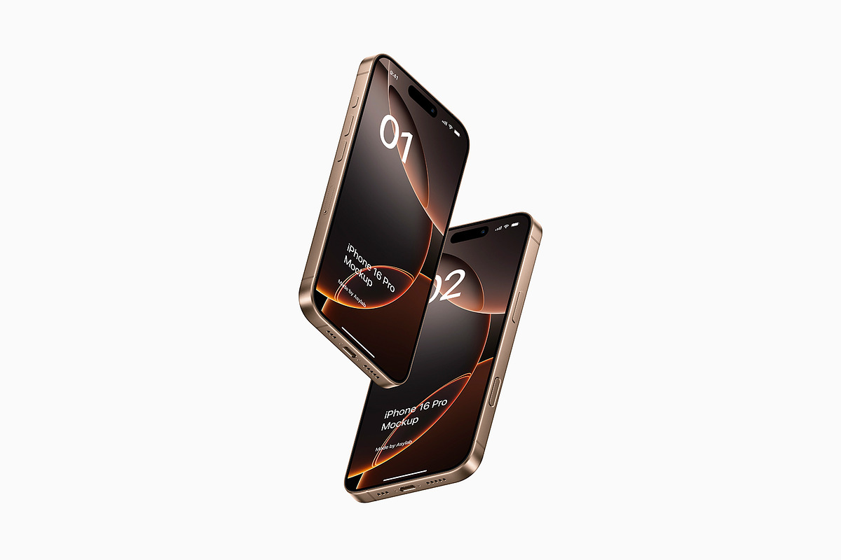 iPhone 16 Pro - 24 Mockups Scenes, an iPhone Mockup by Asylab (Photo 35 of 58)