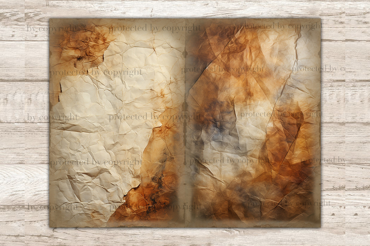 Crumpled Paper Junk Journal Pages |, a Texture Illustration by GlamArtZhanna (Photo 10 of 10)