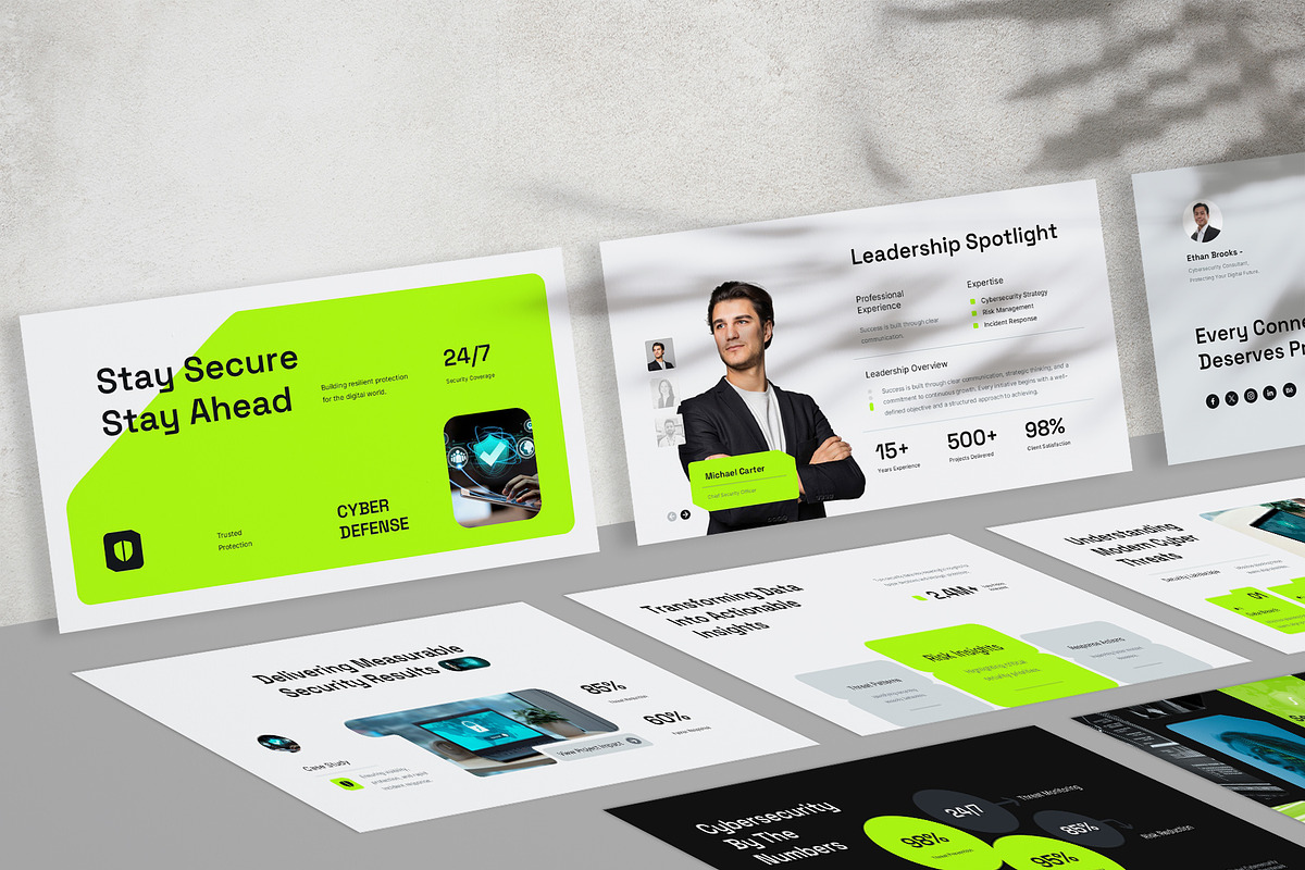 Cyber Security Google Slides, a Presentation Template by New Coral Design (Photo 6 of 6)