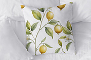 Watercolor Lemons Clipart & Pattern, an Object Graphic by crafty (Thumbnail 14 of 15)