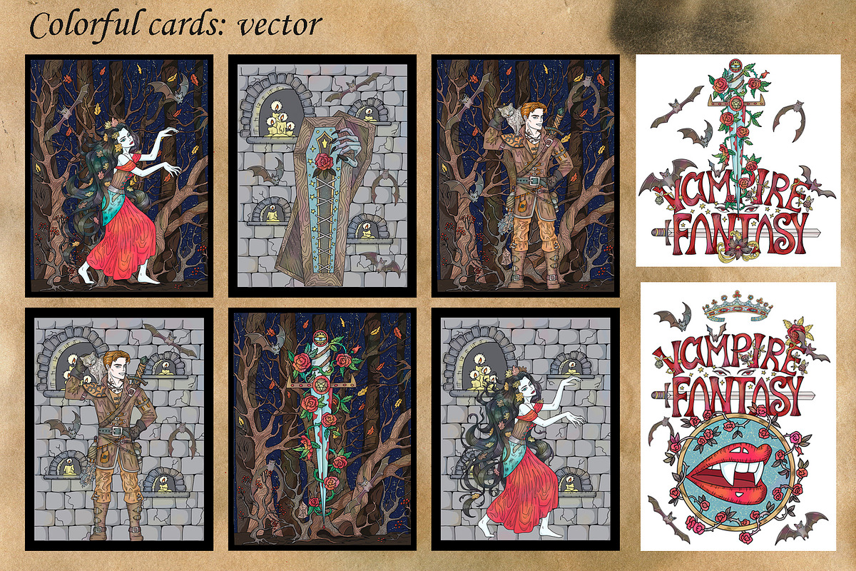 Vampire Fantasy Set, a Decorative Illustration by Samiramay (Photo 5 of 6)