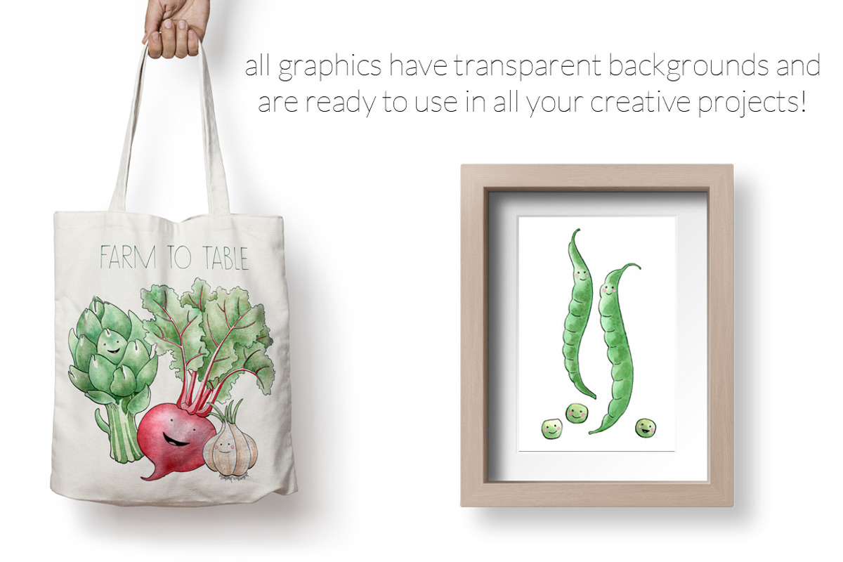 Happy Watercolor Vegetables, a Food Illustration by AmberLenaEngle (Photo 2 of 5)