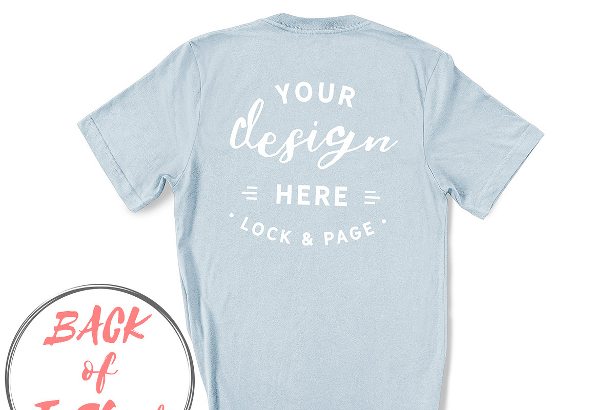 Back Of T-Shirt BC3001 Mockup Bundle, a Shirt Mockup by lock and page (Photo 34 of 88)