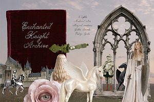 Enchanted Knight Archive Collage, an Object Graphic by Lidberia