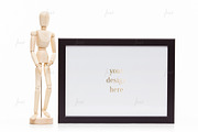 Black styled frame isolated mockup, a Print Template by JustLikeMyDesktop (Thumbnail 2 of 3)