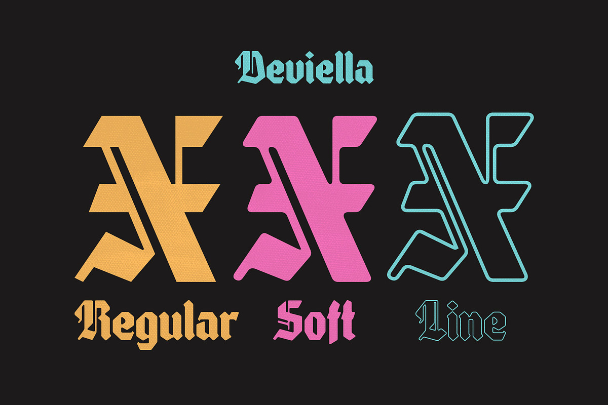 Deviella - Modern Gothic Font, a Blackletter Font by creativemedialab (Photo 2 of 10)