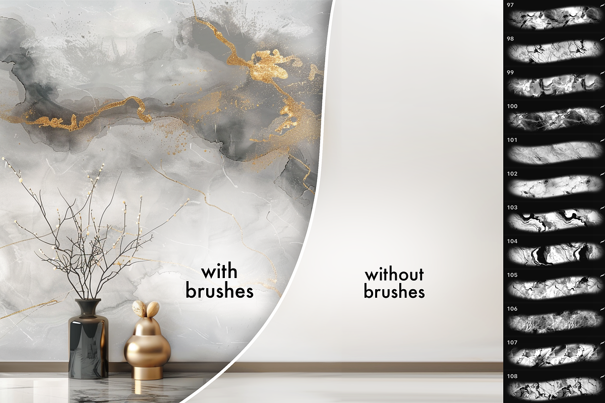 Marble Texture procreate brushes, a Brush Add-On by Revabrush (Photo 4 of 9)