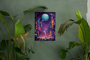 90sSpace Psychedelia-Inspired Poster, a Wallpaper Graphic by TheBlackPixelCo (Thumbnail 3 of 7)