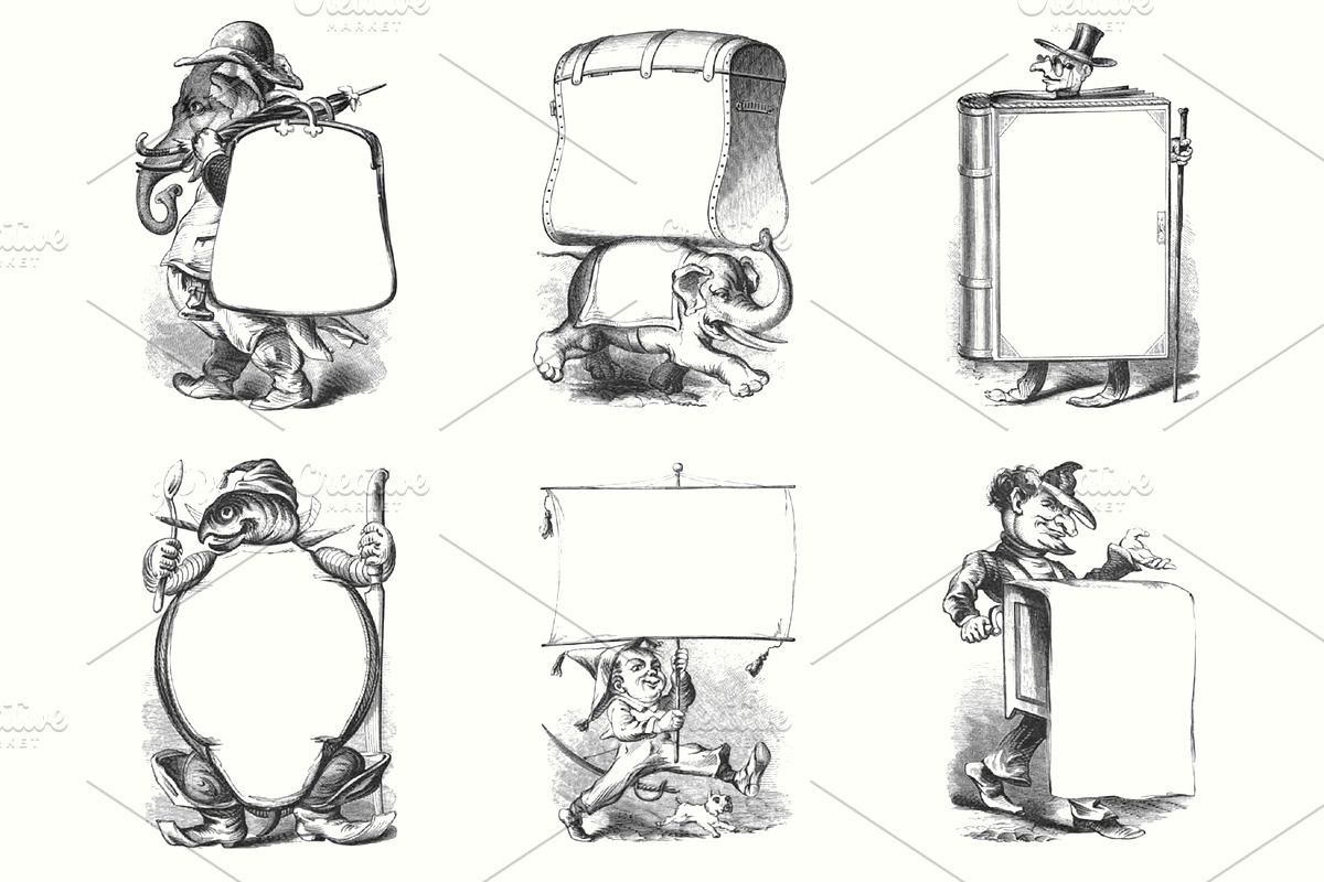 Electrotype Character Banners, an Animal Illustration by Blue Line Design (Photo 2 of 6)