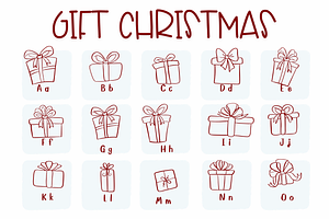 Gift Christmas Symbols Fonts