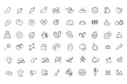 Food and Drink thin vector icon set, an Outline Icon by Tettygreen (Thumbnail 3 of 3)