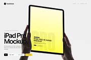 Hand-Held iPad Pro Mockup Pack, an iPad Mockup by Toasin Studio (Thumbnail 1 of 8)