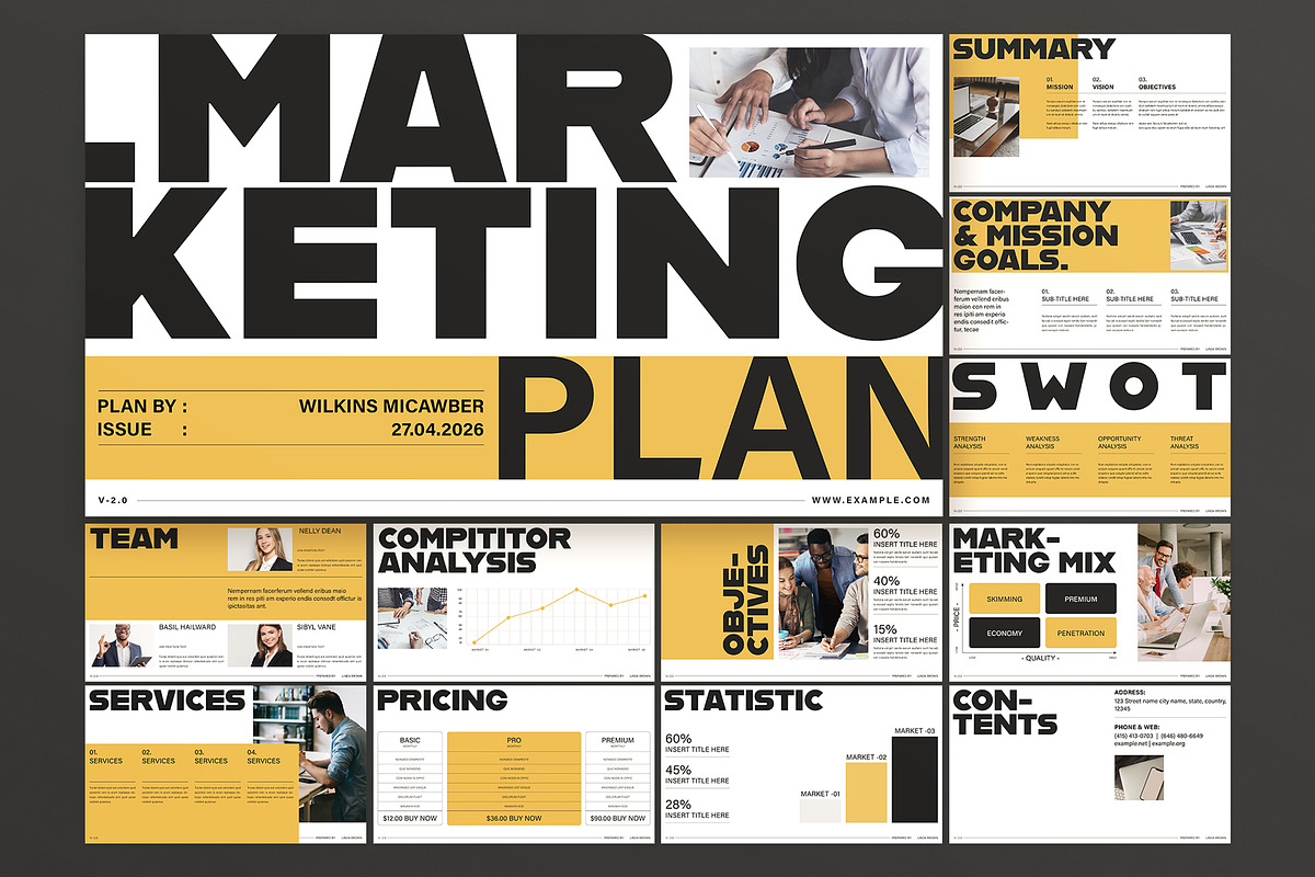 Marketing Plan Presentation, a Presentation Template by E-Type (Photo 1 of 4)