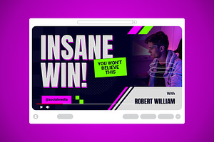 Gaming Youtube Thumbnail, a Social Media Template by graphicook