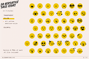 50 Hand-Drawn Faces, a Solid Icon by AlisonPeters.xyz (Thumbnail 3 of 4)