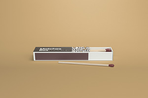 Box Of Matches Mockup