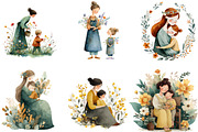 Rustic Mother’s Day Clipart Bundle, an Illustration by Designking (Thumbnail 2 of 5)