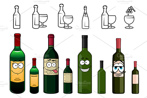 Wine Bottles And Glasses