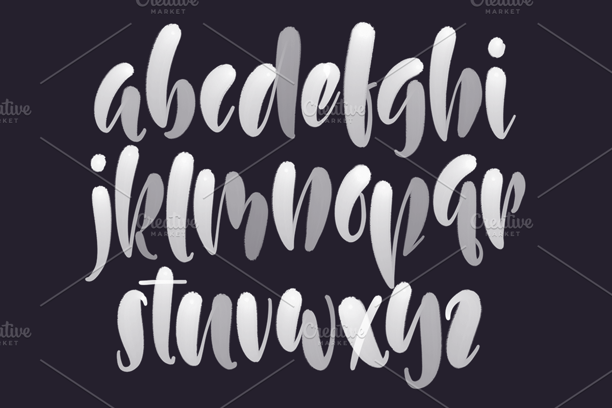 Brushed Letters Watercolor Alphabet, an Object Graphic by The Scratchy Nib (Photo 5 of 5)