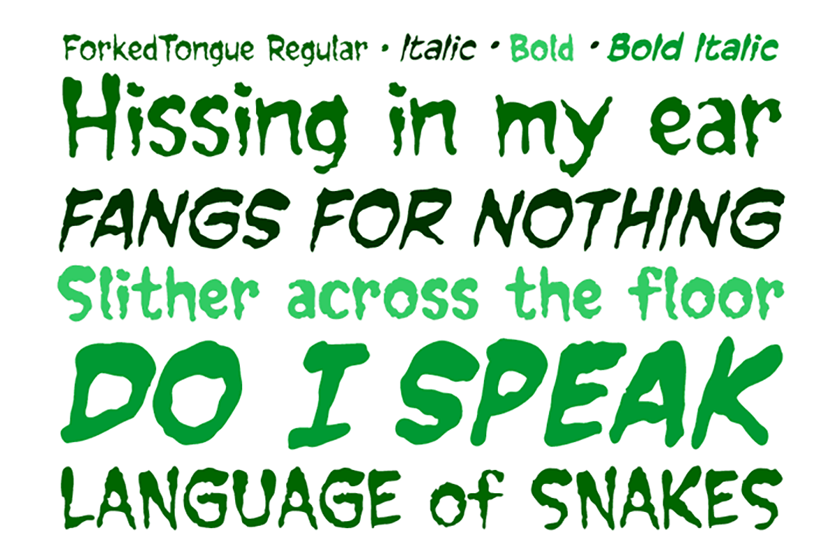 Forked Tongue, a Sans Serif Font by Comicraft Fonts (Photo 3 of 4)