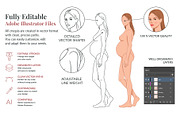 Maternity Fashion Croquis Templates, a Person Illustration by Shorena Fashion Draws (Thumbnail 7 of 12)