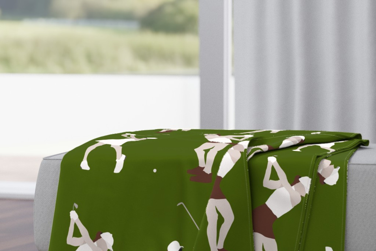 Green people modern golf girls, a Pattern Graphic by Cotton Melon pattern Shop (Photo 6 of 6)