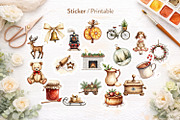 Vintage Farmhouse Christmas Clipart, an Illustration by Artnoy (Thumbnail 7 of 8)