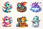 Baby Dragon Sublimation Clipart, an Illustration by Dream Creation (Thumbnail 4 of 7)