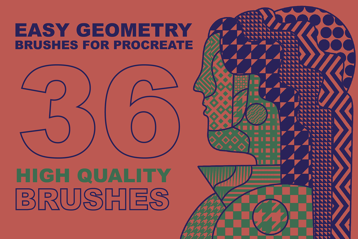 Procreate Easy Geometry brushes, a Brush Add-On by Aleksandra Slowik (Photo 1 of 12)