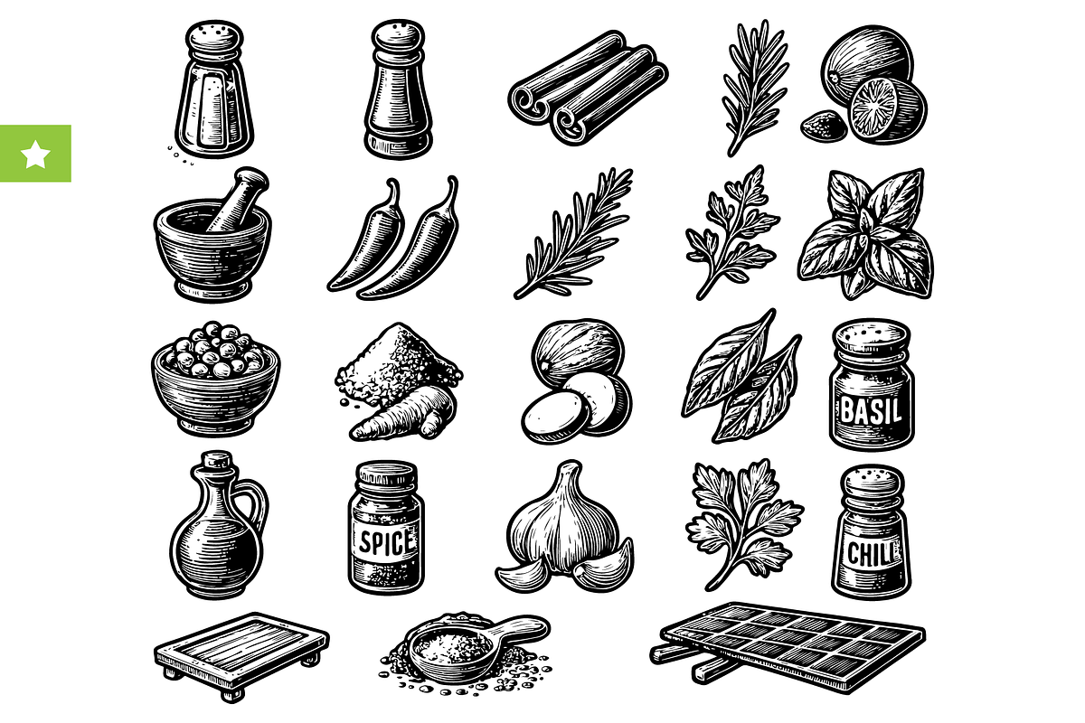 Spices & Herbs Set, an Object Graphic by RT Studio (Photo 1 of 4)