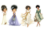 African American Girls Clipart, an Illustration by Designworld (Thumbnail 2 of 5)