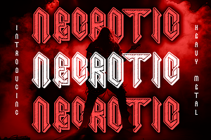 Necrotic - Heavy Metal Font, a Font by PutraCetol Studio