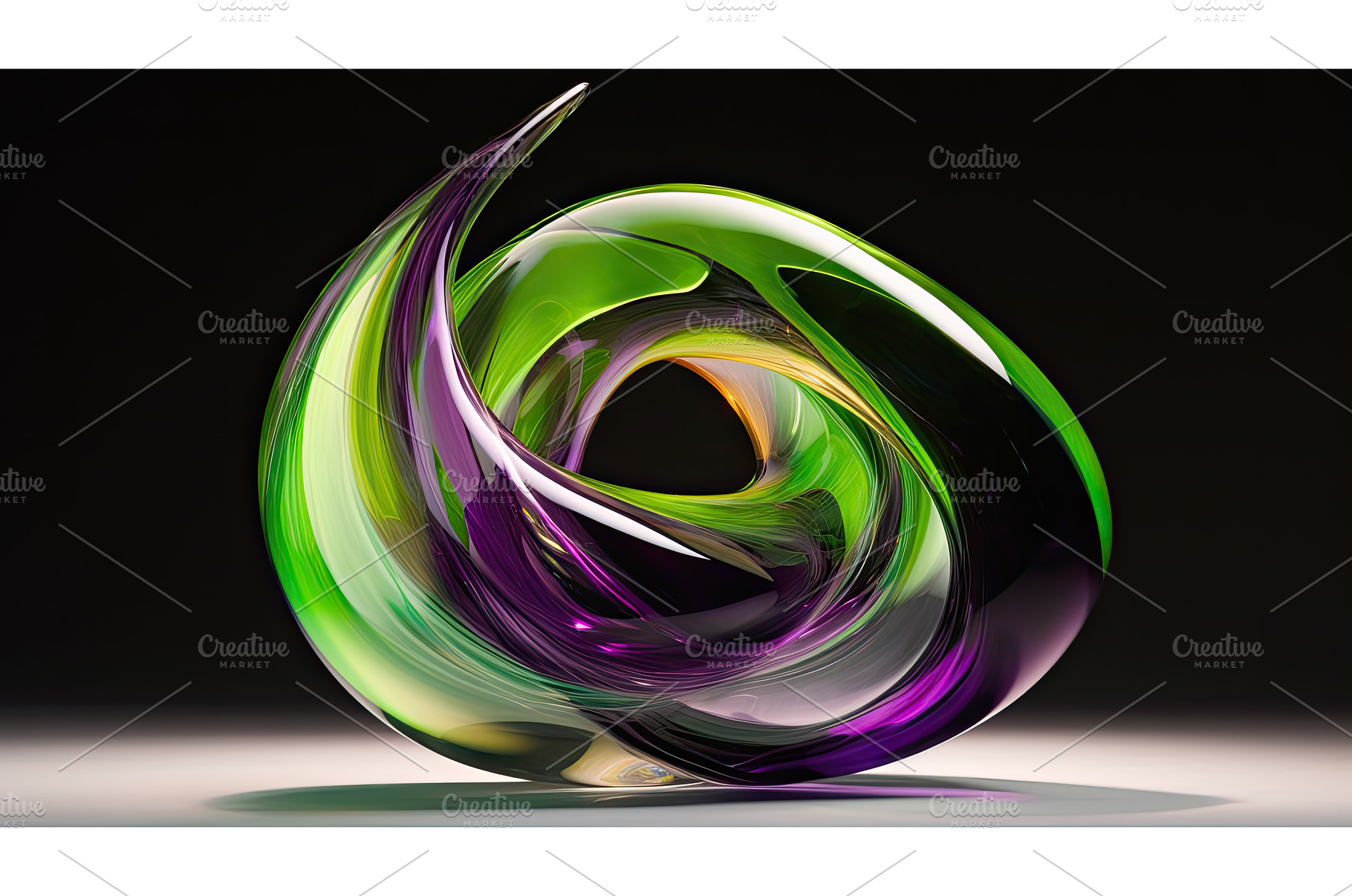 dynamic purple green abstract ai, an Abstract Photo by pikepicture