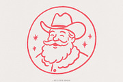 Jolly Cowboy Santa PNG, Western, an Illustration by SharpMarketplace (Thumbnail 1 of 9)