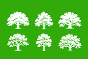 Oak Tree Silhouette Vector Pack, an Object Graphic by Artonix (Thumbnail 2 of 3)