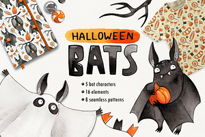 Halloween Bats set